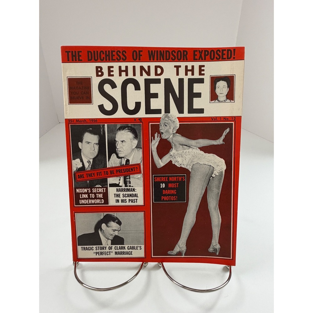 Behind the Scene Magazine March 1956 Sheree North Duchess of Windsor Vintage